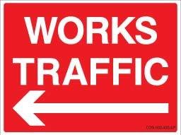 600 x 400 Work traffic arrow signs