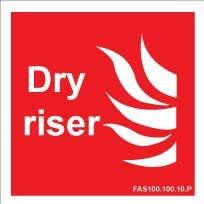 100 x 100mm Dry riser sticker