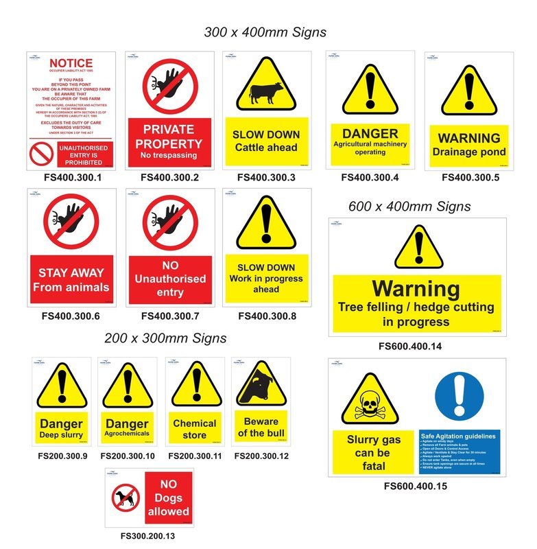Farm Safety Sign Pack