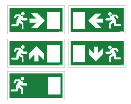 400 x 200mm Fire exit internal sign