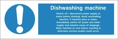 300 x 100 Dishwashing machine sign