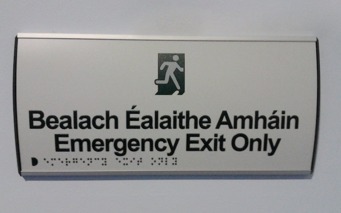 350 x 104mm Curved Modular Door Sign (Including braille font)
