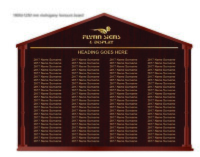 1600 x 1250 mm Traditional Apexed Honours Board