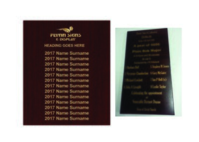 800 x 1000 mm Traditional Rectangle Honours Board no frame