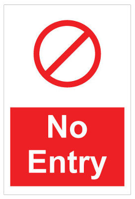 300 x 400mm No entry  sign