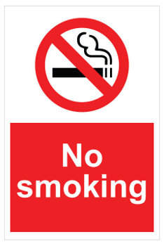 450 x 600mm No smoking sign