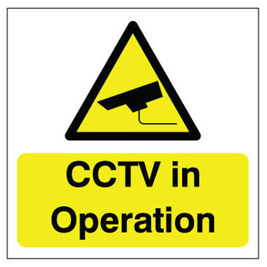 100 x 100 CCTV In Operation sticker