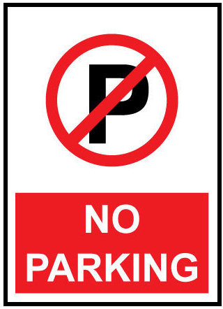 400 x 600mm No parking sign