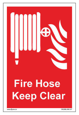400 x 600mm Fire hose keep clear sign