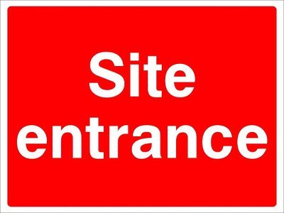 600 x 400mm Site entrance sign