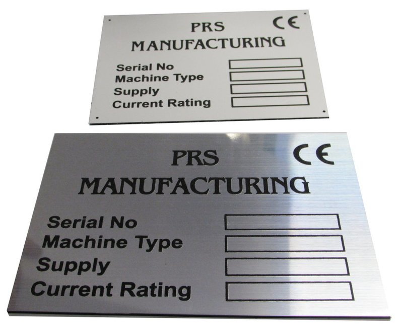 300 of 1.5mm engraved laminate 100 x 50mm  labels (€3.20 each)