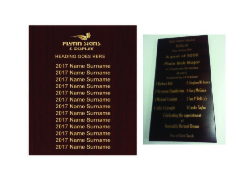 800 x 700 mm Traditional Rectangle Honours Board no frame