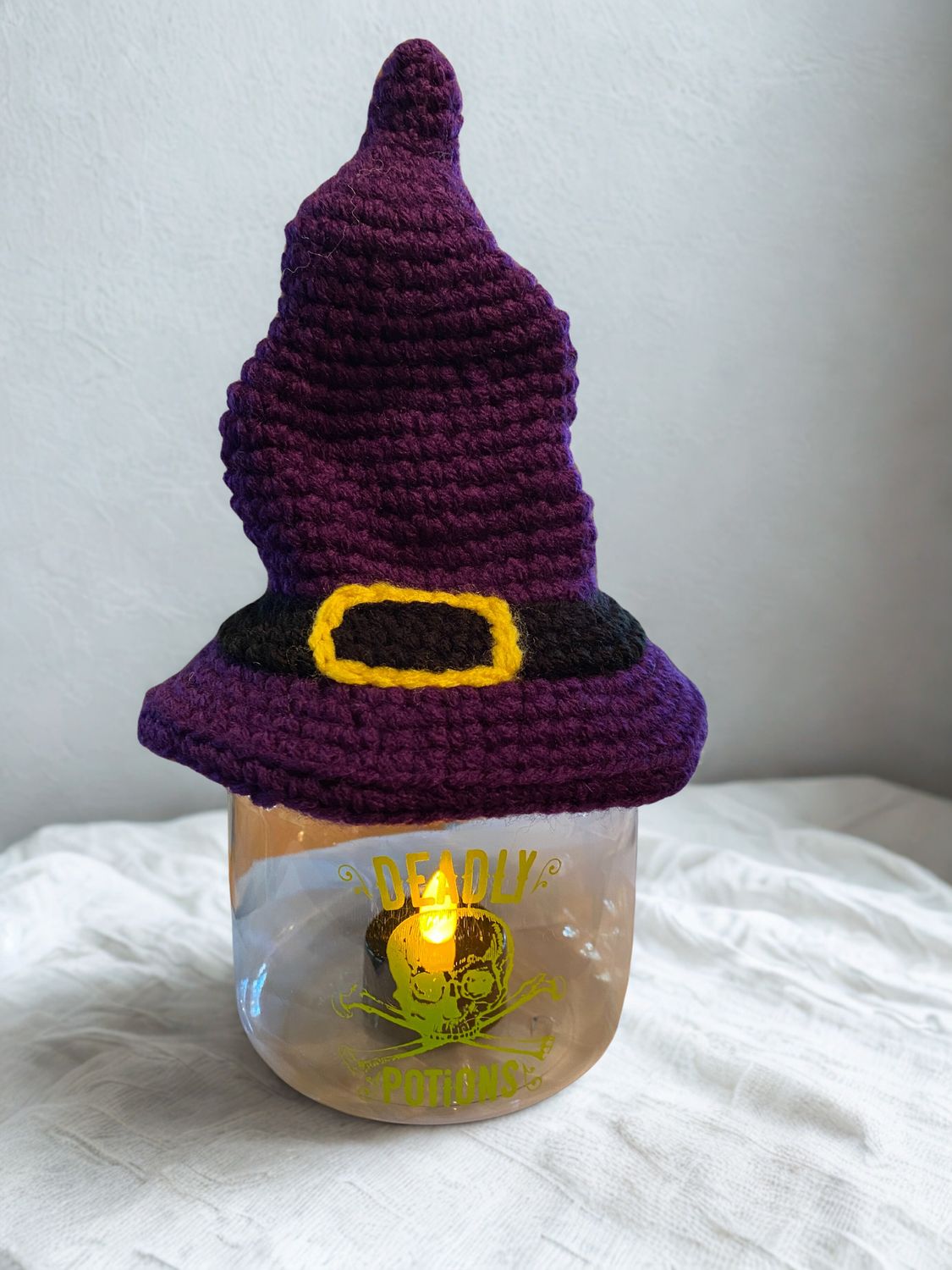 Dark Purple Witch Hat Lantern