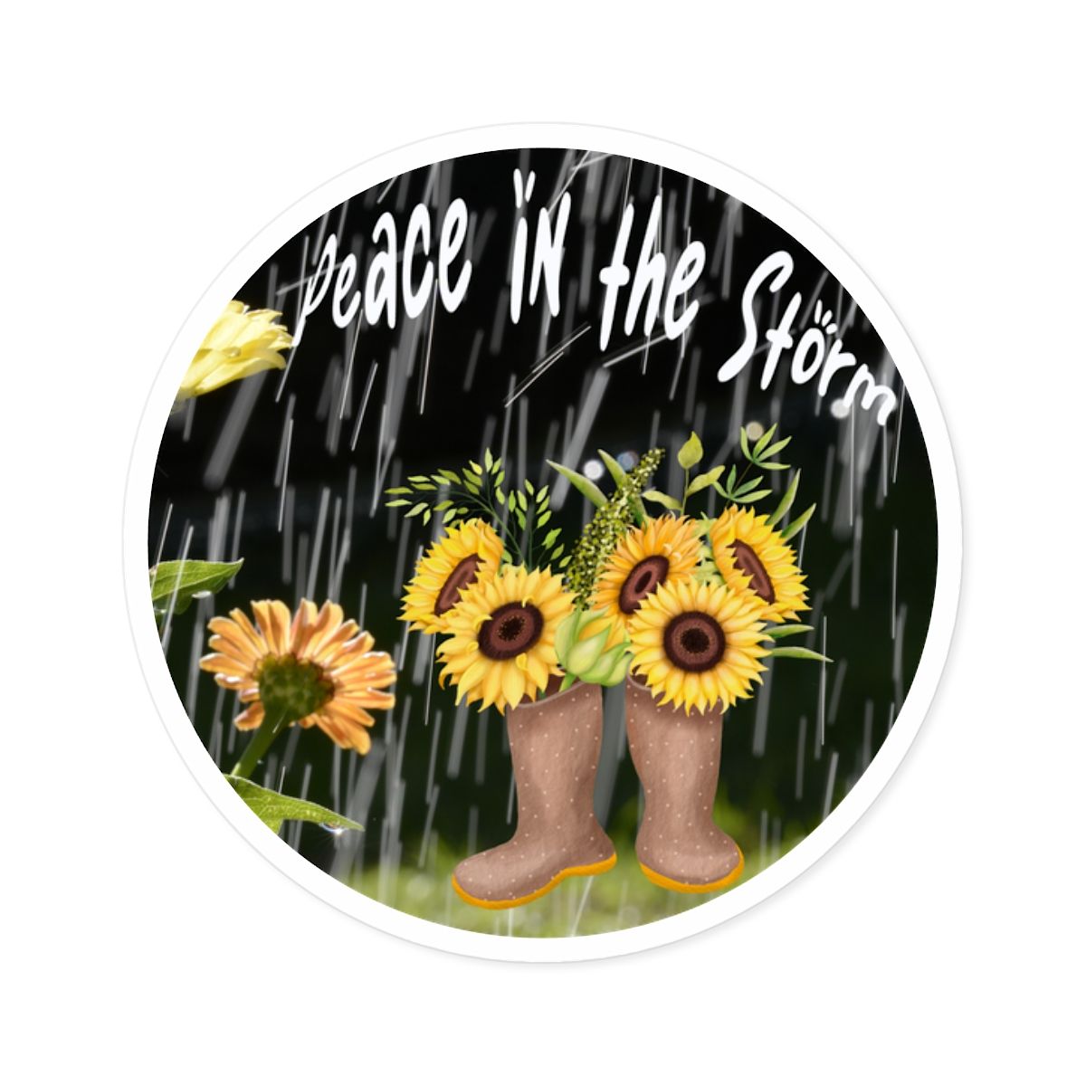 Revealed Book Series | Peace in the Storm | Christian Inspirational Round Stickers | Revealed Book Series | Hope-Themed Decor | Faith-Based Gifts