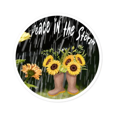 Revealed Book Series | Peace in the Storm | Christian Inspirational Round Stickers | Revealed Book Series | Hope-Themed Decor | Faith-Based Gifts