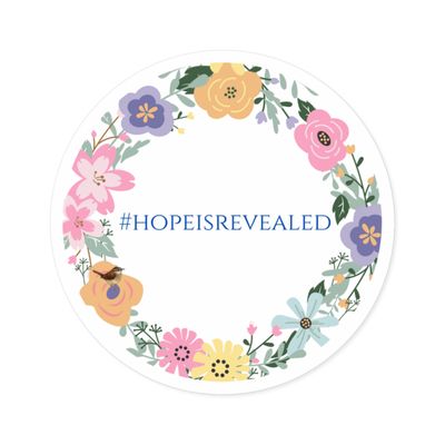Revealed Book Series | Flower Crown | Christian Inspirational Round Stickers | Revealed Book Series | Hope-Themed Decor | Faith-Based Gifts