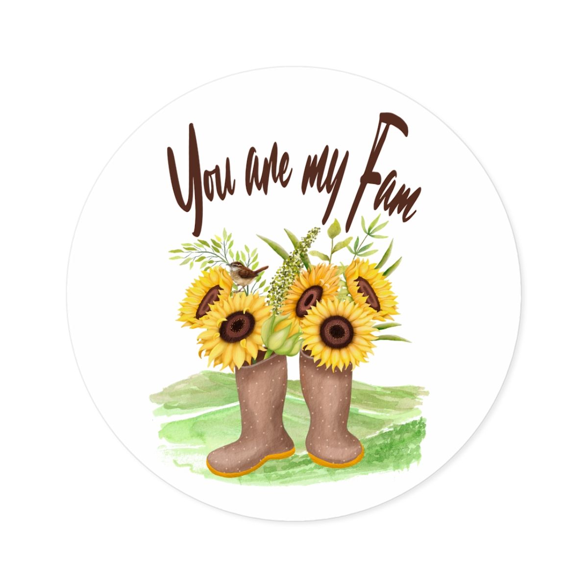 Revealed Book Series | You are my Fam | Christian Inspirational Round Stickers | Revealed Book Series | Hope-Themed Decor | Faith-Based Gifts