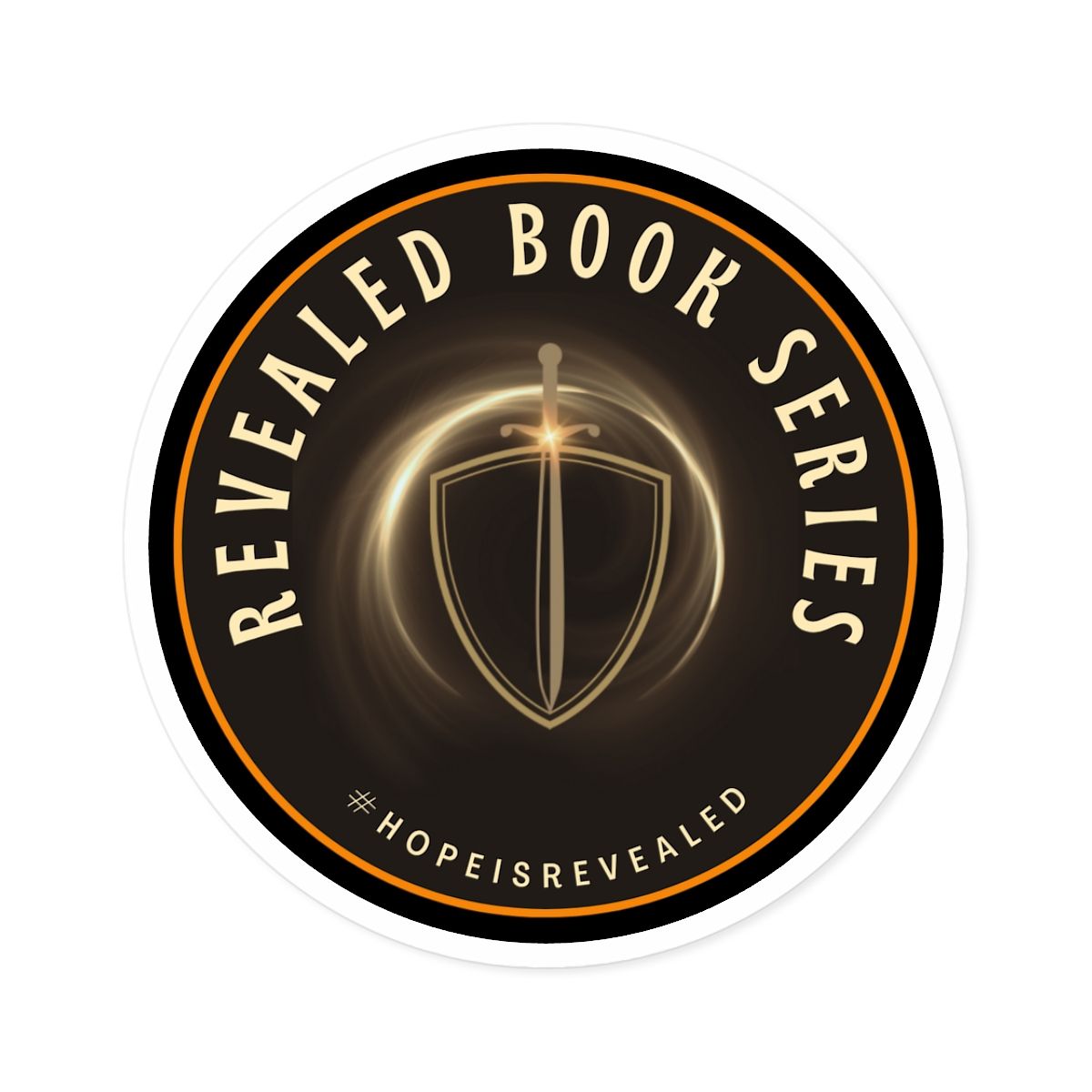 Revealed Book Series | Black Forged | Christian Inspirational Round Stickers | Revealed Book Series | Hope-Themed Decor | Faith-Based Gifts