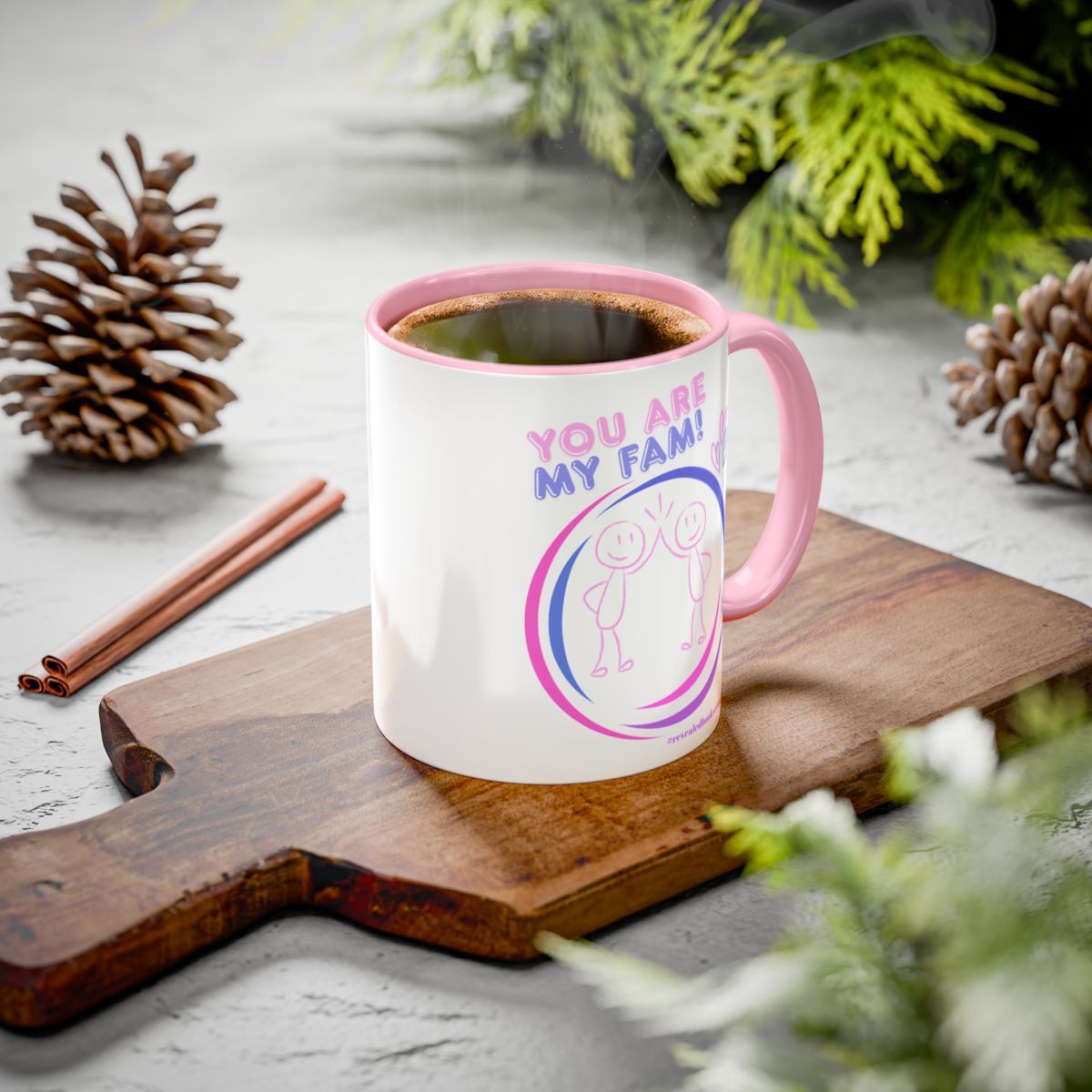 Revealed Fam Mug - Vibrant Coffee Cup for Nature Lovers, Floral Gift for Birthdays, Mother's Day, Kitchen Decor, Inspirational
