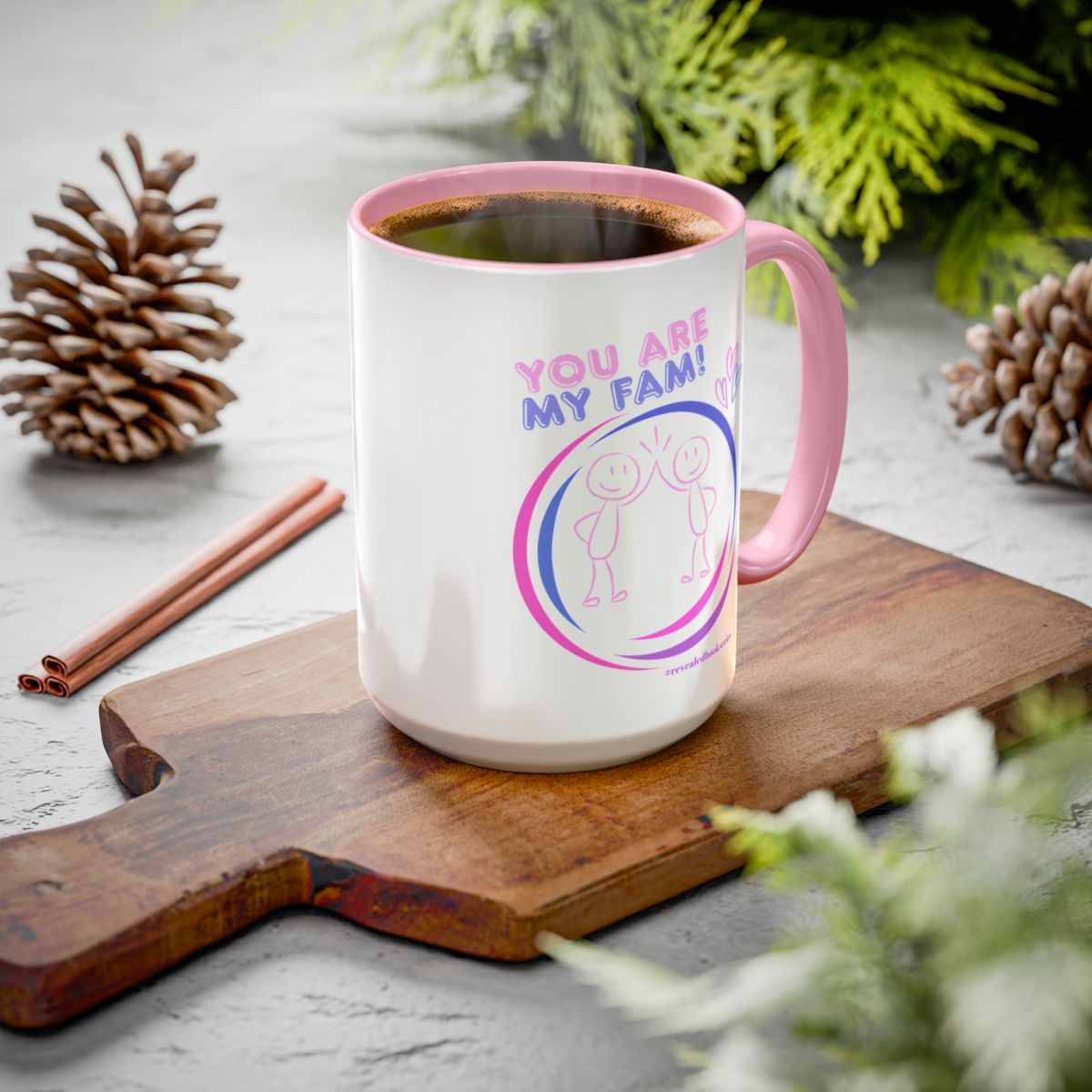 Revealed Fam Mug - Vibrant Coffee Cup for Nature Lovers, Floral Gift for Birthdays, Mother's Day, Kitchen Decor, Inspirational