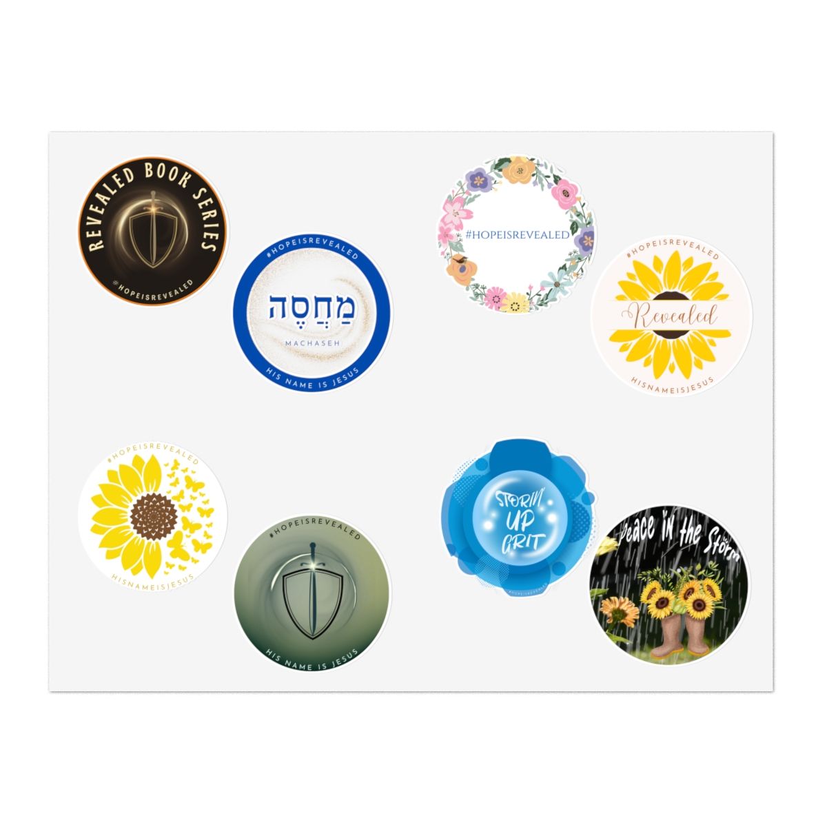 Vibrant Revealed 11x8.5" Sticker Sheets for Decor and Gifting, Floral, Inspirational, Journaling, Scrapbooking, and Personalization