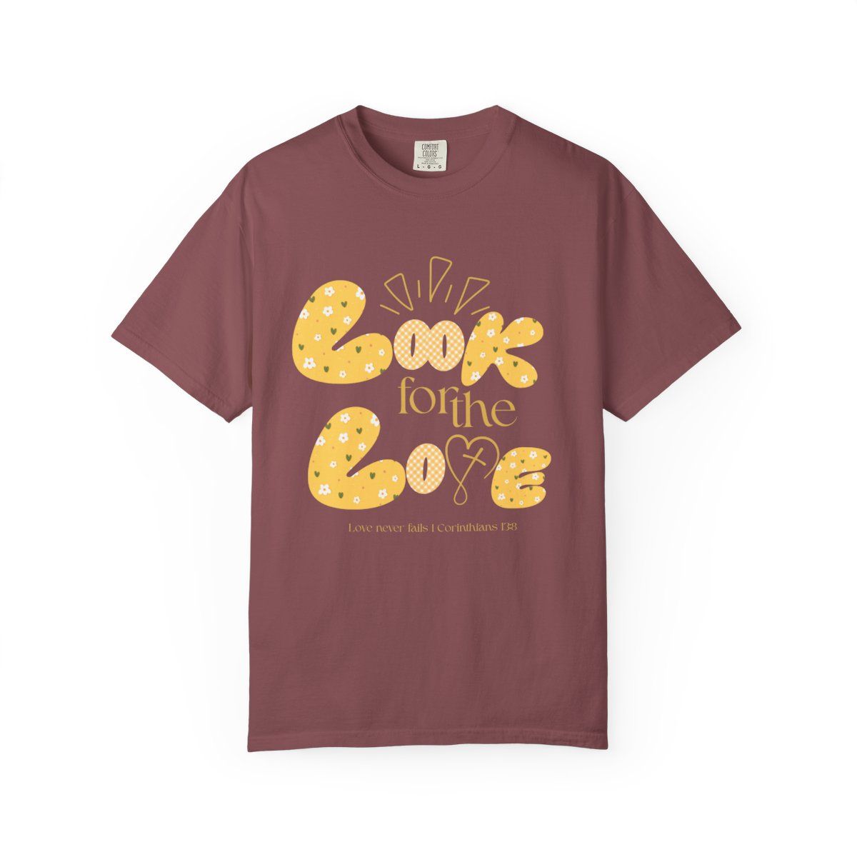 Revealed Look for the Love | Unisex Garment-Dyed T-shirt | Comfort Colors | Gifts for Women | Gifts for Teens , Colors: Brick, Sizes: S