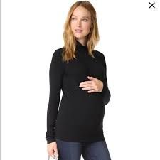 The Jersey Turtleneck, Color: Black, Size: 0