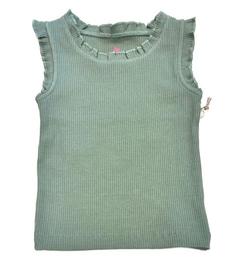 Girls  Rib Tank , Color: Leaf Green, Size: 2Y