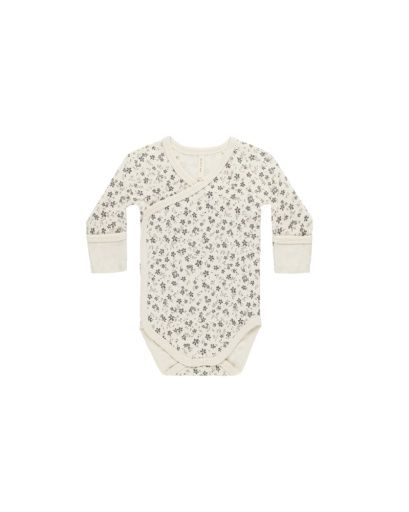 SIDE SNAP BODYSUIT || BLUE FLORAL, Color: BLUE-FLORAL, Size: 3-6M