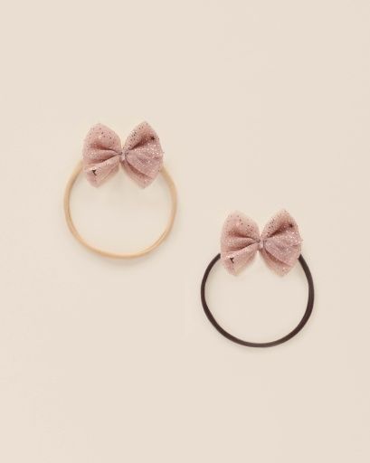 FLUTTER TULLE HEADBAND || ROSE STARS, Color: ROSE-STARS, Size: BEIGE-OS
