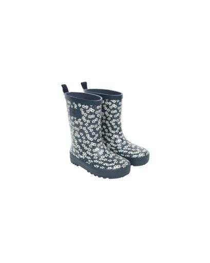 RAINBOOT || BLUE FLORAL, Color: INDIGO, Size: 5