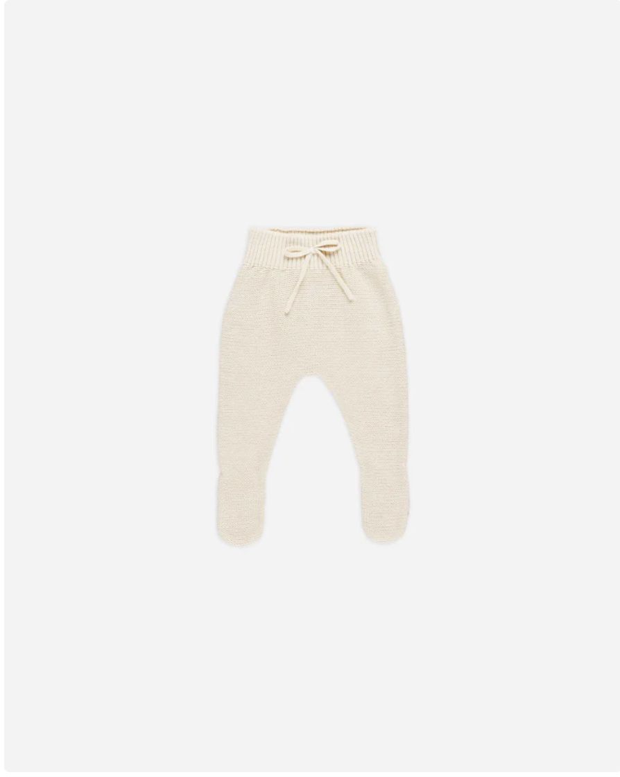 FOOTED KNIT PANT || NATURAL