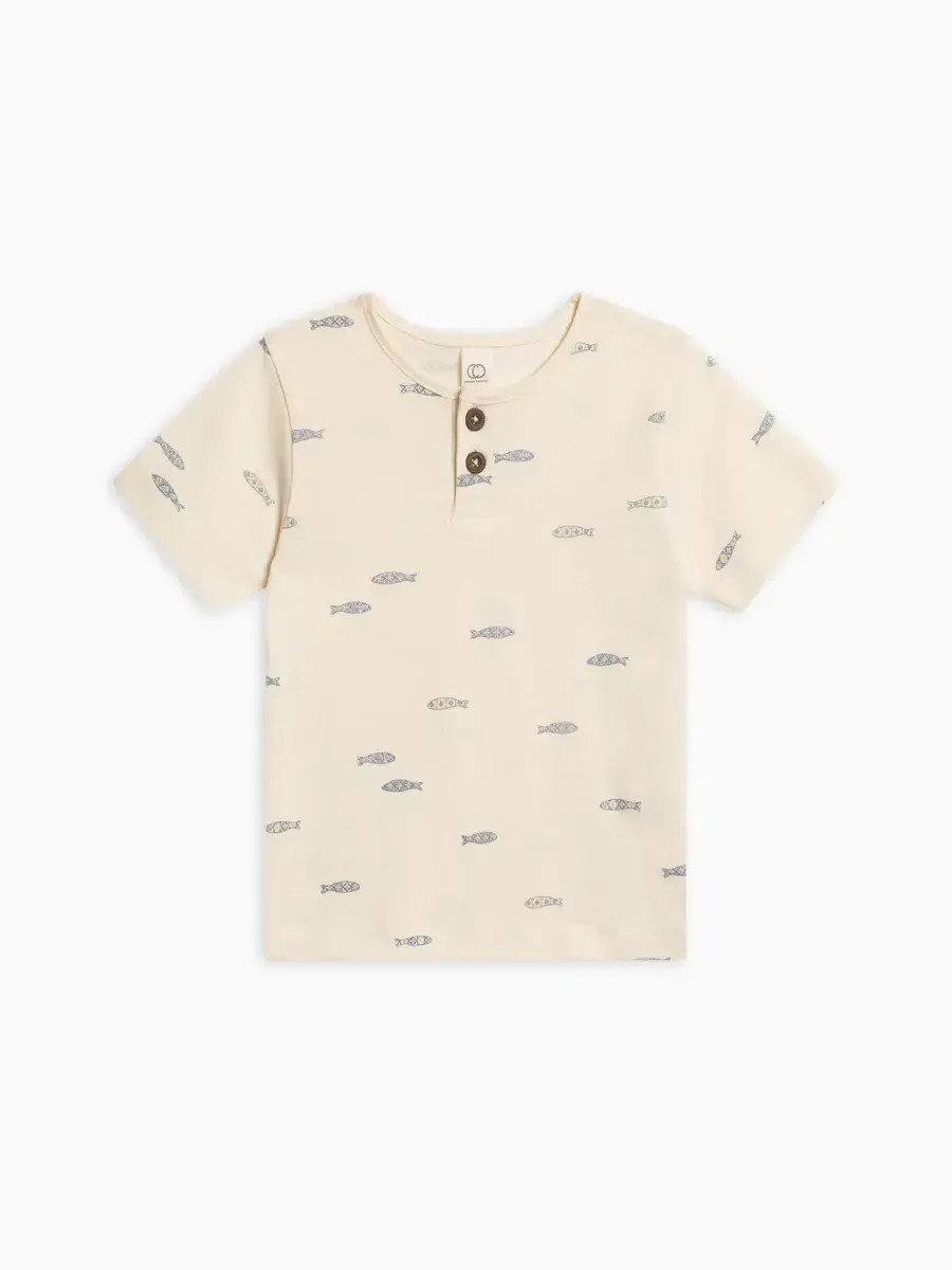 Organic Reef Short Sleeve Henley