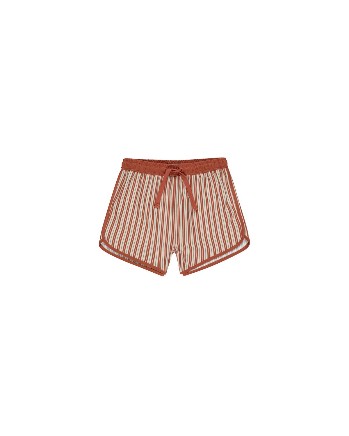Swim Trunk -Poppy Pinstripe 6-12M