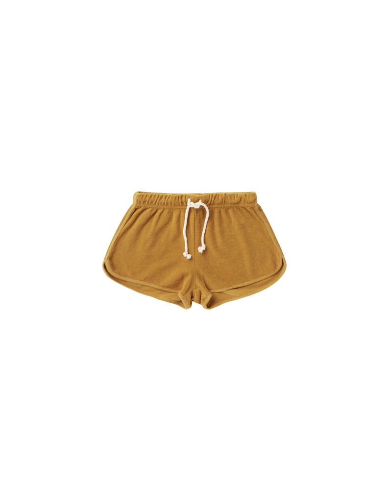 Terry Track Short, Color: Gold, Size: XS