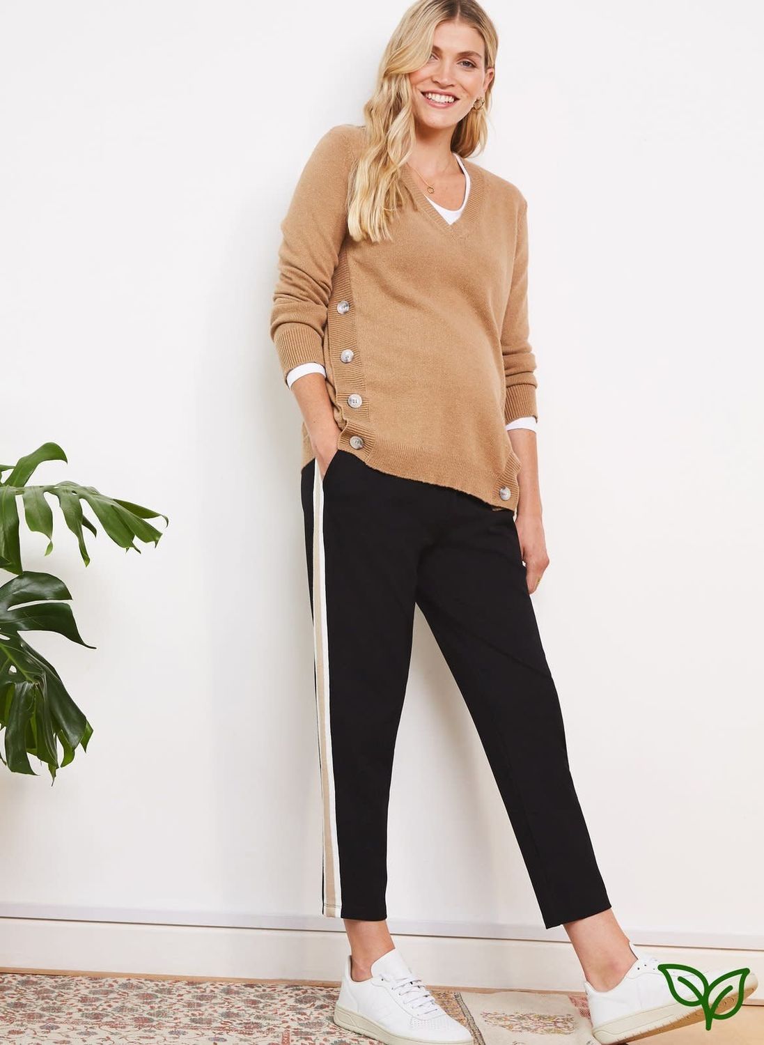 Abi Maternity Sweater, Color: Camel, Size: 0