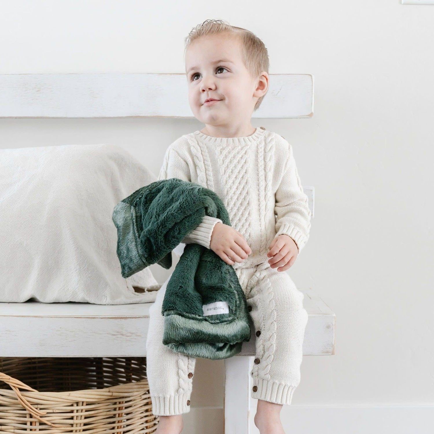 Lush Receiving Blanket, Color: Hunter, Size: 30x40