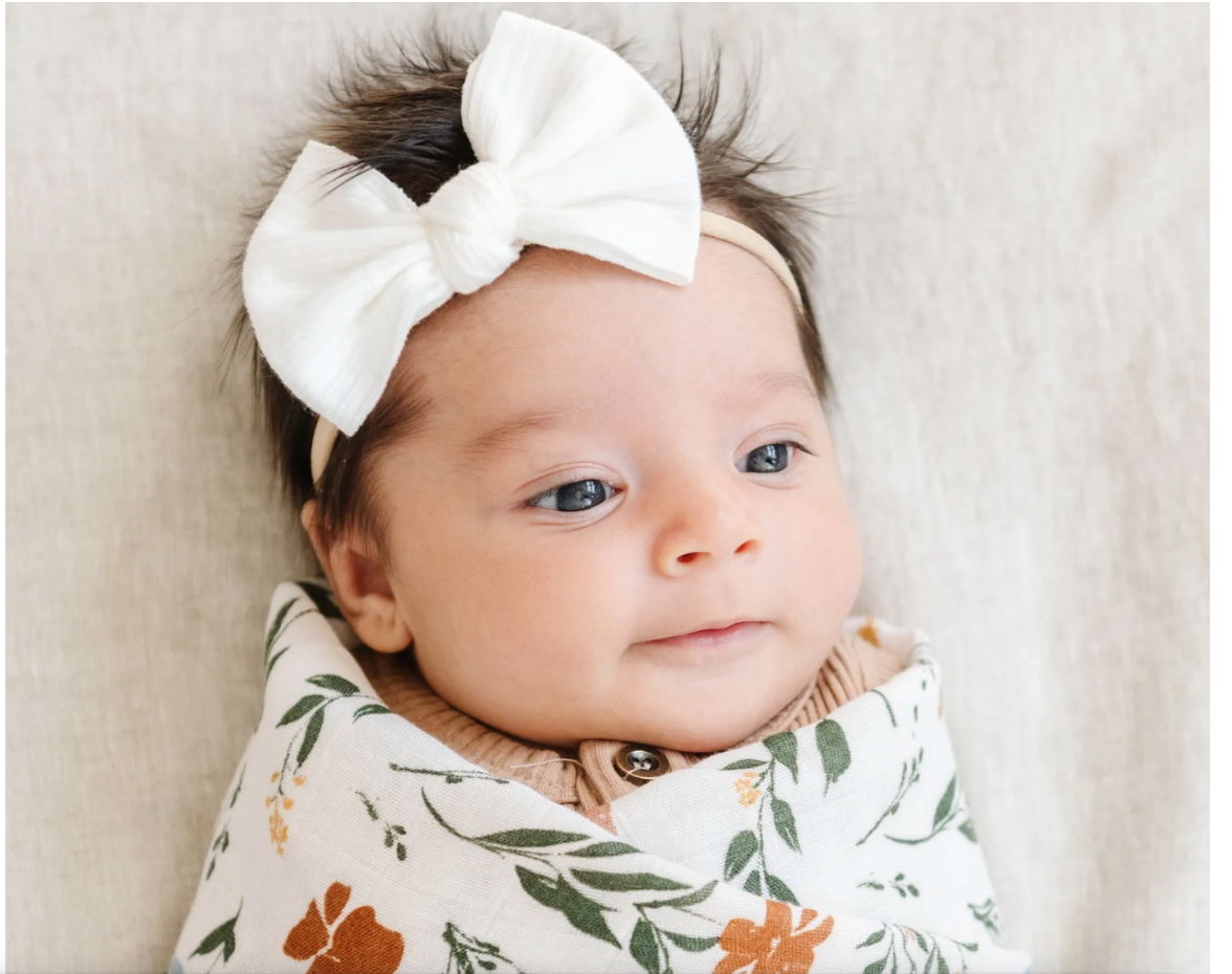 Bamboo Muslin Swaddles, Color: Fleurs, Size: One Size