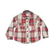 Baby Jack Shirt, Color: Snow Tartan, Size: 3-6M