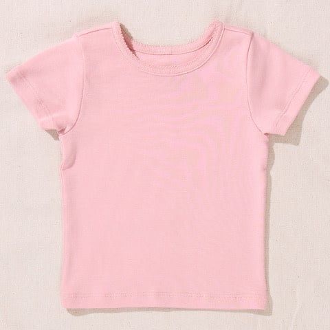 Seesaw Rib T-Shirt, Color: Pink, Size: 2Y