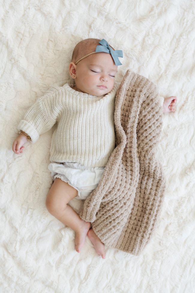Waffle Knit Blanket Mini, Color: Wheat, Size: 15x20