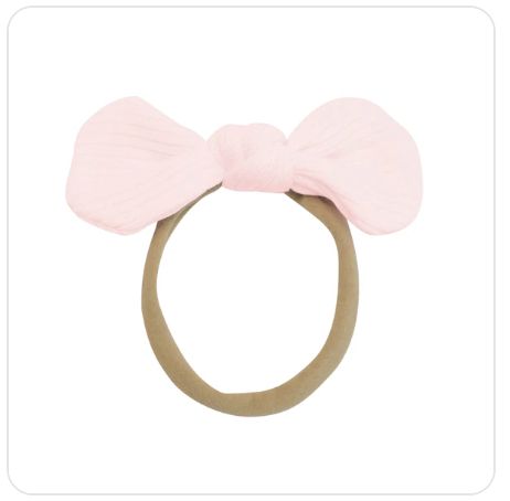 Ribbed Nylon Bow, Color: Blush, Size: O/S