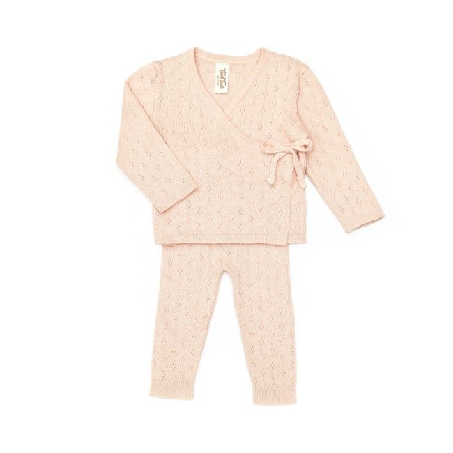 Knitted  Kimono, Color: Baby  Pink, Size: 0-3M