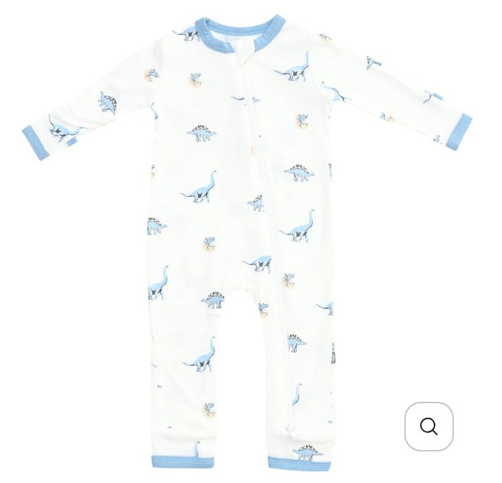 Zippered Romper, Color: Jurassic, Size: 12-18M