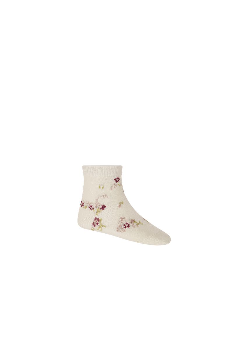 Jacquard Floral Sock