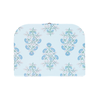 nesting box - blue bouquet floral block print