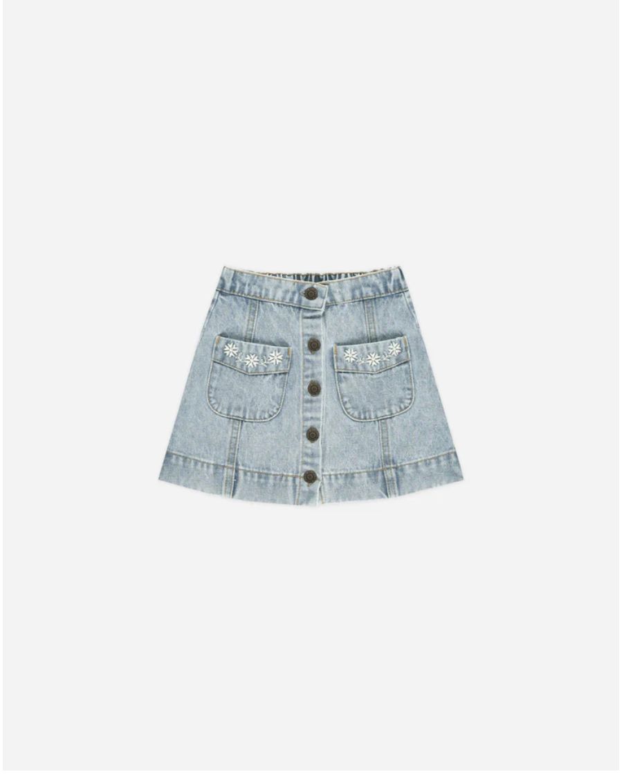 DENVER MINI SKIRT || LIGHT WASHED DENIM