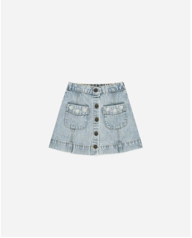 DENVER MINI SKIRT || LIGHT WASHED DENIM