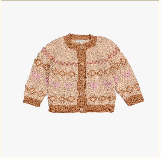 Intarsia Hearts Cardigan