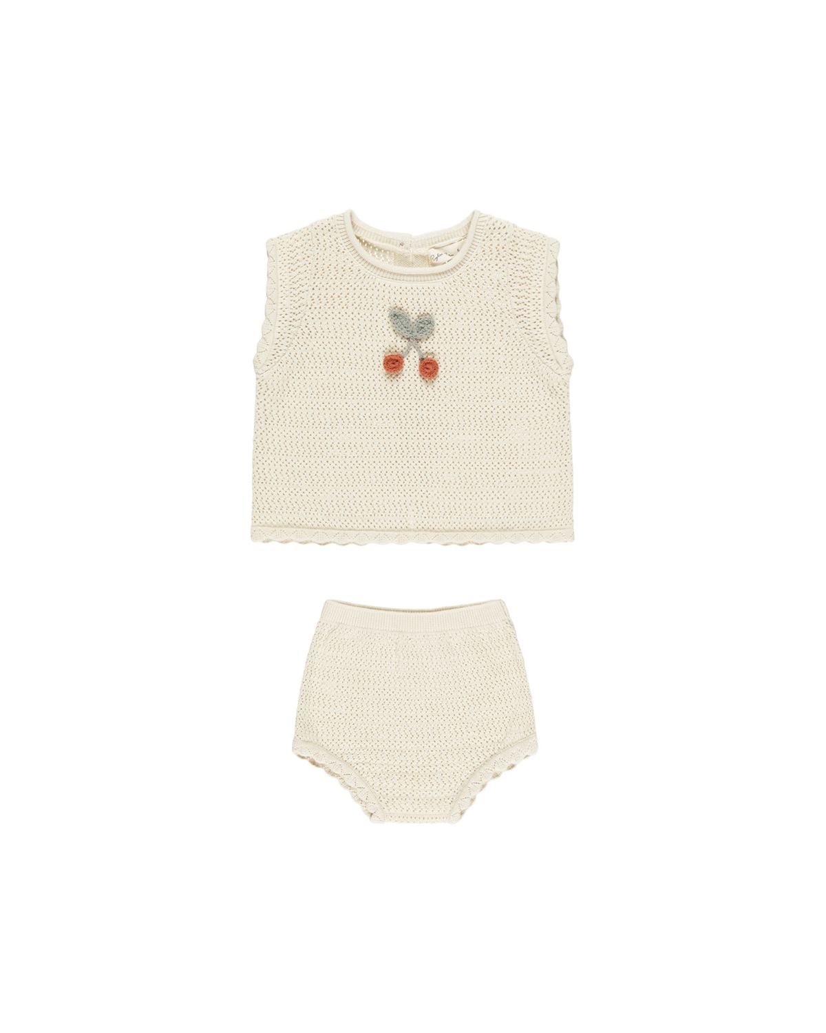 Scallop Knit Baby Set
